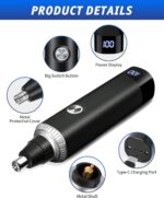 3-in-1 Nasenhaartrimmer für Herren & Frauen – USB Wiederaufladbar, Schmerzfrei, IPX7, Ohr- & Augenbrauen-Schneider
