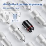 SYNCWIRE 90W Auto Ladegerät USB-C & USB [PD 45W & QC 45W] – Mini Metall Schnellladung für iPhone 15, Google Pixel 7, Samsung