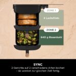Ninja Double Stack XL Heißluftfritteuse – 9,5L, 2 Schubladen, 6 Funktionen, 8 Portionen, Schwarz/Kupfer