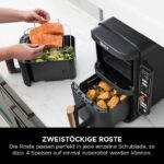 Ninja Double Stack XL Heißluftfritteuse – 9,5L, 2 Schubladen, 6 Funktionen, 8 Portionen, Schwarz/Kupfer