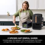 Ninja Double Stack XL Heißluftfritteuse – 9,5L, 2 Schubladen, 6 Funktionen, 8 Portionen, Schwarz/Kupfer