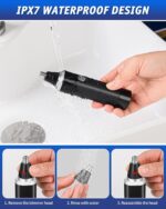 3-in-1 Nasenhaartrimmer für Herren & Frauen – USB Wiederaufladbar, Schmerzfrei, IPX7, Ohr- & Augenbrauen-Schneider