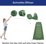 WolfWise Pop-Up Dusch- & Umkleidezelt – Tragbar, geräumig & privat für Camping, Strand & Outdoor