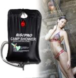 RISEPRO Solar-Dusche 20L – Camping-Duschtasche mit Temperaturanzeige, 45°C warmes Wasser