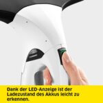 Kärcher Akku Fenstersauger WV 2, 35 min Akkulaufzeit, 2 Absaugdüsen, Sprühflasche & Fensterreiniger