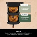 Ninja Double Stack XL Heißluftfritteuse – 9,5L, 2 Schubladen, 6 Funktionen, 8 Portionen, Schwarz/Kupfer