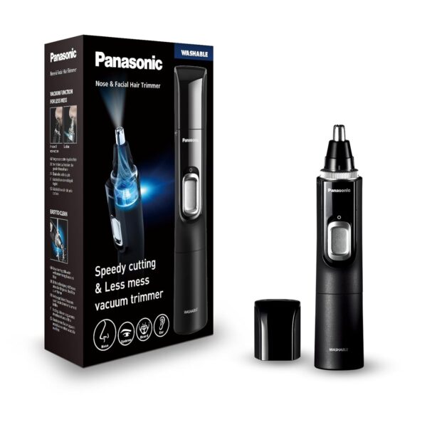 Panasonic ER-GN300 Nasen-, Ohren- & Augenbrauentrimmer, wasserdicht, batteriebetrieben, Schwarz