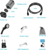 WADEO Tragbare Campingdusche mit 6000mAh Akku, Pumpe, Duschkopf & Schlauch – für Camping, Reisen, Garten & Autowaschen
