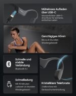SHOKZ OpenRun – Open-Ear Knochenschall-Kopfhörer, Bluetooth, IP67, 8h Akku, USB-C, inkl. Sport-Stirnband