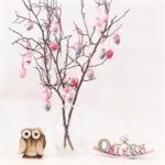 com-four® 36x Ostereier zum Aufhängen 4 cm - Handbemalte Osterdeko mit tollen Mustern - Deko Ostereier in Mehreren Rosa-Farben