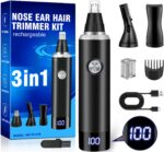 3-in-1 Nasenhaartrimmer für Herren & Frauen – USB Wiederaufladbar, Schmerzfrei, IPX7, Ohr- & Augenbrauen-Schneider