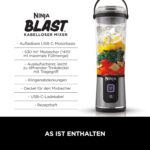 Ninja Blast Kabelloser Mixer – 530ml Smoothie Maker, zerkleinert Eis & Obst