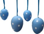 khevga Bunte Ostereier-Set - Klein & Gross mit Band