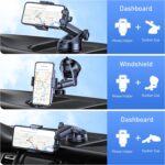 Blukar Handyhalterung Auto – 360° drehbar, Ein-Knopf-Release, für Armaturenbrett & Windschutzscheibe