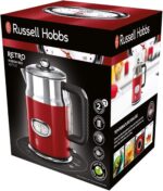 Russell Hobbs Retro Wasserkocher 1,7L – Edelstahl, 2400W, mit Temperaturanzeige