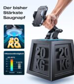 VICSEED Handyhalterung Auto – 20kg Saugkraft, 360° drehbar, stabil & sicher