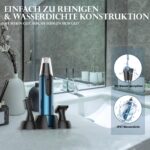 3-in-1 Nasenhaartrimmer - Professioneller Ohr- & Nasenhaarschneider für Männer und Frauen,