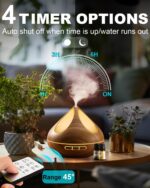 VAAGHANM Aroma-Diffuser 500 ml – mit 8 Ölen, Luftbefeuchter & Fernbedienung – Bild 3