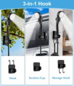WADEO Tragbare Campingdusche mit 6000mAh Akku, Pumpe, Duschkopf & Schlauch – für Camping, Reisen, Garten & Autowaschen