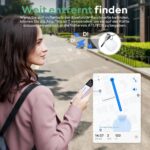 ATUVOS Air Tracker Tag 4er Set – Smart KeyFinder für iOS, Bluetooth Schlüsselfinder für Gepäck & Taschen, mit Austauschbarem Akku
