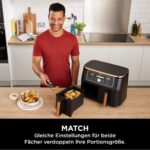 Ninja Foodi MAX Dual Zone Airfryer 9,5L – 6-in-1 Heissluftfritteuse, 2 Fächer, Antihaft, spülmaschinenfest, inkl. Zange, Kupfer/Schwarz