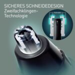 Panasonic ER-GN300 Nasen-, Ohren- & Augenbrauentrimmer, wasserdicht, batteriebetrieben, Schwarz