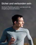 SHOKZ OpenRun – Open-Ear Knochenschall-Kopfhörer, Bluetooth, IP67, 8h Akku, USB-C, inkl. Sport-Stirnband