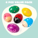 JOYIN Oster-Eierstreuer Maracas Set – 6 oder 12 Stück Musikinstrumente für Kinder & Deko