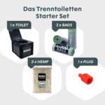 BOXIO Campingtoilette – Kompakte, chemiefreie Trockentrenntoilette für Van, Outdoor & unterwegs