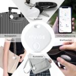 ATUVOS Air Tracker Tag 4er Set – Smart KeyFinder für iOS, Bluetooth Schlüsselfinder für Gepäck & Taschen, mit Austauschbarem Akku