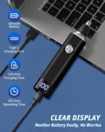 3-in-1 Nasenhaartrimmer für Herren & Frauen – USB Wiederaufladbar, Schmerzfrei, IPX7, Ohr- & Augenbrauen-Schneider