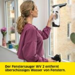 Kärcher Akku Fenstersauger WV 2, 35 min Akkulaufzeit, 2 Absaugdüsen, Sprühflasche & Fensterreiniger