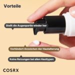 COSRX Snail Peptide Augencreme – 73 % Schneckenschleim, Anti-Aging & Aufhellung, gegen Falten & Augenringe, 25 ml