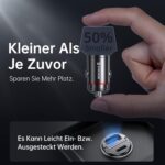 SYNCWIRE 90W Auto Ladegerät USB-C & USB [PD 45W & QC 45W] – Mini Metall Schnellladung für iPhone 15, Google Pixel 7, Samsung