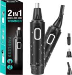 Nasen- & Ohrhaarschneider 3-in-1 – Schmerzfreier Trimmer für Nasen-, Ohren-, Augenbrauen- und Lippenhaare