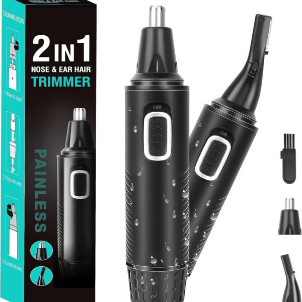 Nasen- & Ohrhaarschneider 3-in-1 – Schmerzfreier Trimmer für Nasen-, Ohren-, Augenbrauen- und Lippenhaare
