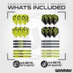 WINMAU MvG Geschenkset – 50-teiliges Dart-Set mit Schäften, Flights & Zubehör