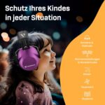 Vanderfields Gehörschutz Kinder – Lärmschutz Kopfhörer (26dB) – für Schule, Konzert, Autisten, Schlagzeug – 3-16 Jahre