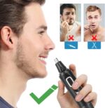 Nasen- & Ohrhaarschneider 3-in-1 – Schmerzfreier Trimmer für Nasen-, Ohren-, Augenbrauen- und Lippenhaare