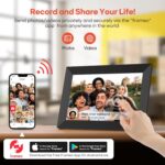 Frameo 10,1" WiFi Bilderrahmen – HD-Touchscreen, 32GB Speicher, Auto-Rotation & Sofort-Fototeilung