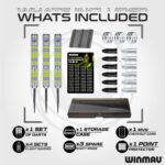 WINMAU MvG Geschenkset – 50-teiliges Dart-Set mit Schäften, Flights & Zubehör