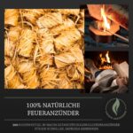 Log Barn Natürliche Anzündwolle – 200 Stück, Öko-Feueranzünder für Kamin, Grill & Ofen