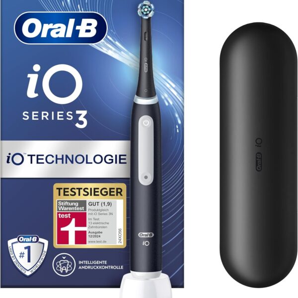 Oral-B iO 3 Elektrische Zahnbürste, 3 Putzmodi, Reiseetui, Testsieger (12/2024)