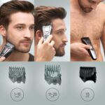 Panasonic ER-GB80 – 3-in-1 Bart-, Haar- & Körpertrimmer, 39 Längen, wasserdicht, kabellos/kabelgebunden, Dunkelsilber