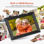Frameo 10,1" WiFi Bilderrahmen – HD-Touchscreen, 32GB Speicher, Auto-Rotation & Sofort-Fototeilung