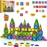 Magnetische Bausteine 227 Teile – STEM Magnetspiel mit Buchstaben & Wörtern, Montessori Spielzeug ab 2–8 Jahre für Kinder