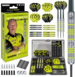WINMAU MvG Geschenkset – 50-teiliges Dart-Set mit Schäften, Flights & Zubehör