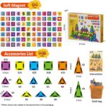 Magnetische Bausteine 227 Teile – STEM Magnetspiel mit Buchstaben & Wörtern, Montessori Spielzeug ab 2–8 Jahre für Kinder – Bild 2