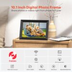 Frameo 10,1" WiFi Bilderrahmen – HD-Touchscreen, 32GB Speicher, Auto-Rotation & Sofort-Fototeilung