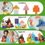 Magnetische Bausteine Set – Kreative Bauelemente mit Zauberportalen, STEM Spielzeug für Kinder ab 3 Jahren